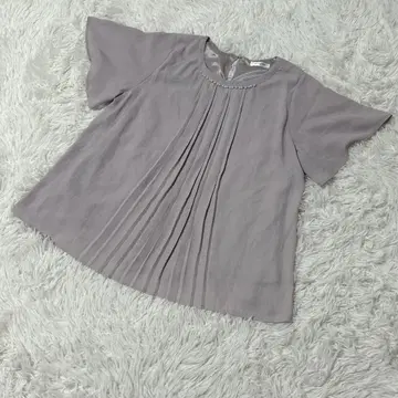 [ c5540 ] 새상품급 GLACIER 블라우스 반팔 비쥬 그레이