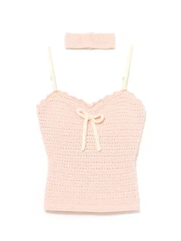 andmary Sui ribbon tops pink