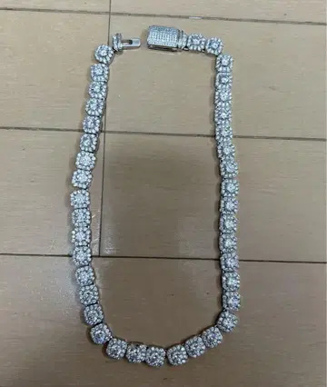 테니스 체인 테니스 목걸이 블링블링 102그램 45cm