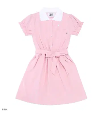 새상품 Katie TENNIS CLUB 퍼프 원피스 핑크 프리 사이즈