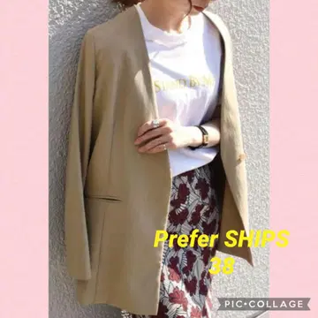 [ Prefer SHIPS ] 노카라 린넨 자켓 38