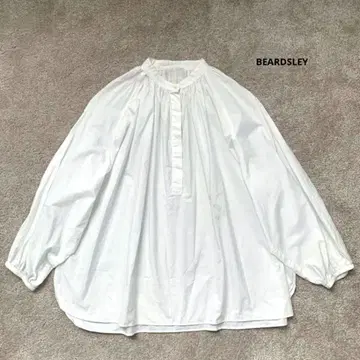 BEARDSLEY 정가 약 2만 비어즐리 돌먼 셔츠 개더 화이트