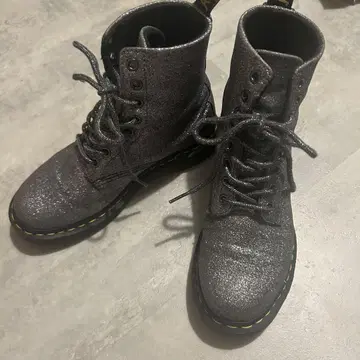 Dr. Martens 1460 8홀 블랙 실버 글리터 UK4