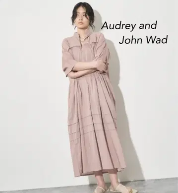새상품급: Audrey and John Wad 핑크 롱 원피스 프리 면