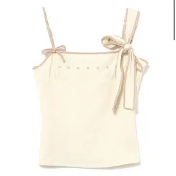 andmary Bella ribbon tank ivory