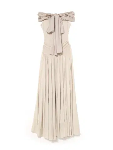 andmary Orga offshoulder dress beige