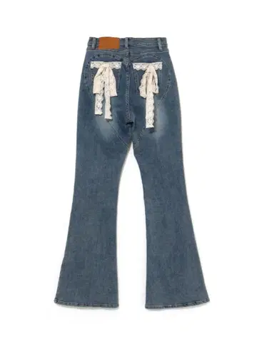 andmary Lacey ribbon heart hip denim S