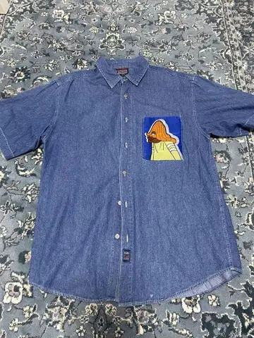 FUBU 반팔 데님 셔츠