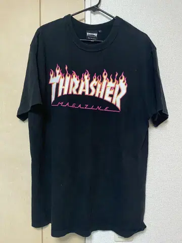 THRASHER 프레임 로고 티셔츠 XL 블랙