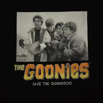 새상품급 goonies 구니스 T셔츠 블랙 S 워너 100주년