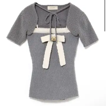 andmary Bicolor ribbon tops white