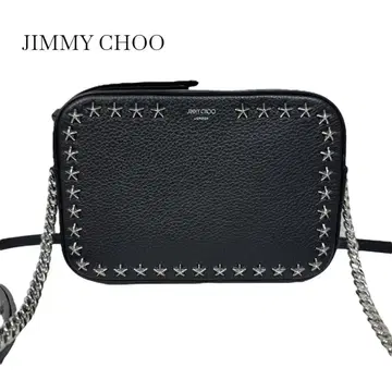 JIMMY CHOO 숄더백 카메라백 스타 스터드 블랙