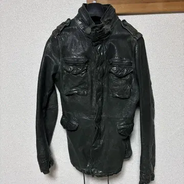 [정가 17만] junhashimoto 가죽 자켓 라이더스 M65