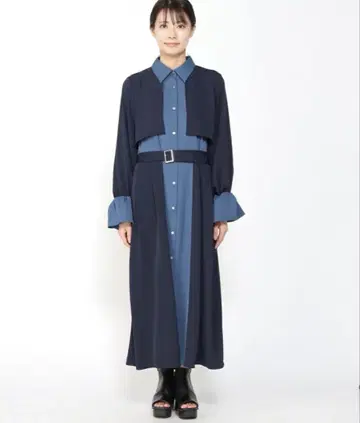 HARE 하레 요크 절개 턱 원피스