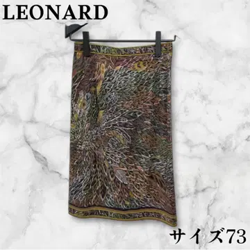 LEONARD 레오나르 레오파드 무늬 스커트 73