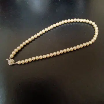 크림 펄 목걸이 약 40cm