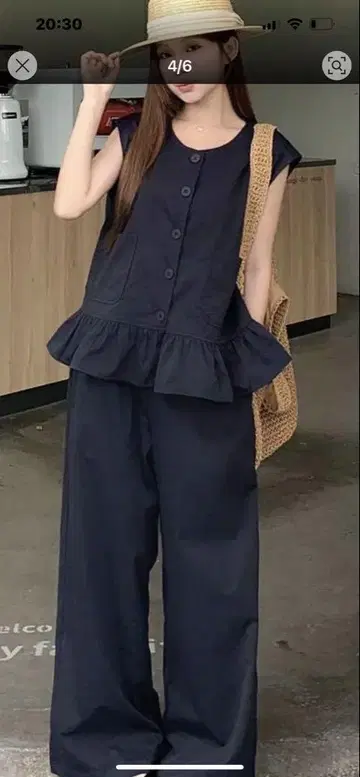 네이비 셋업 팬츠
