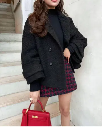셰리에 sheller 2023 aw 코트 블랙