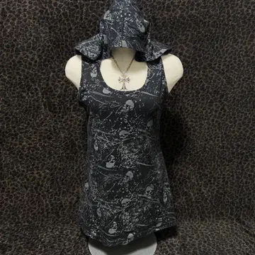 archive grunge hoodie skull design BL33