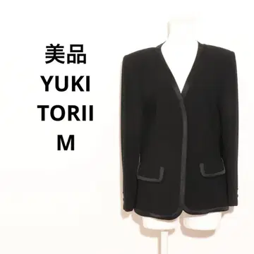 새상품급 YUKI TORII 아우터 M 노카라 자켓 블랙 포멀