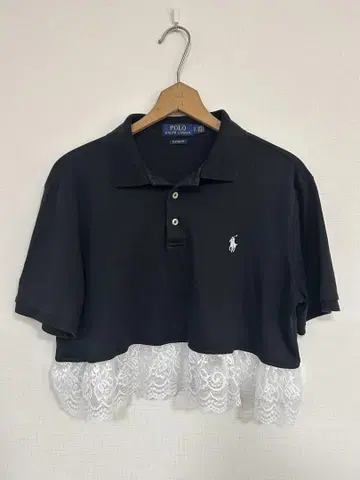 Polo Ralph Lauren 레이스 크롭 피케 셔츠