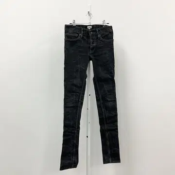 62g24 L.G.B. 가죽 절개 디자인 팬츠 청바지 25 Y2K
