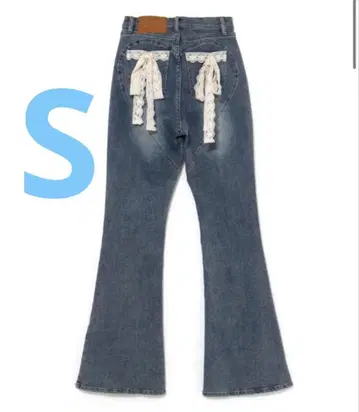 새상품 andmary Lacey ribbon heart hip denim