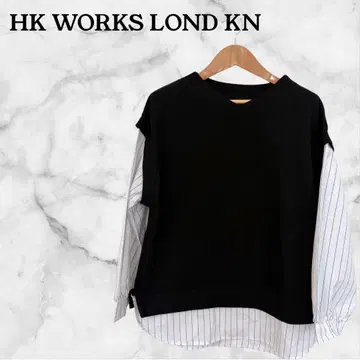 [ HK WORKS LOND ] V넥 레이어드 상의 심플