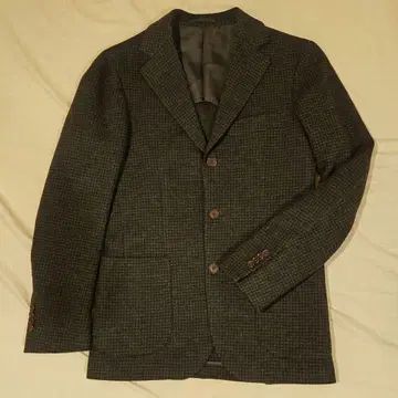 UNITED ARROWS 브라운 체크 테일러드 자켓