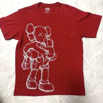 UNIQLO 유니클로 카우스 초기 콜라보 UT 티셔츠 빨간색 L 빈티지