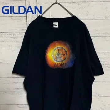 구제 GILDAN 블랙 심플 반팔 셔츠 농구