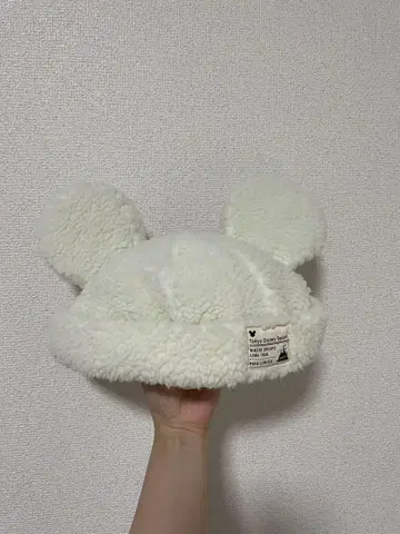 미키마우스 귀 달린 화이트 모자 58cm