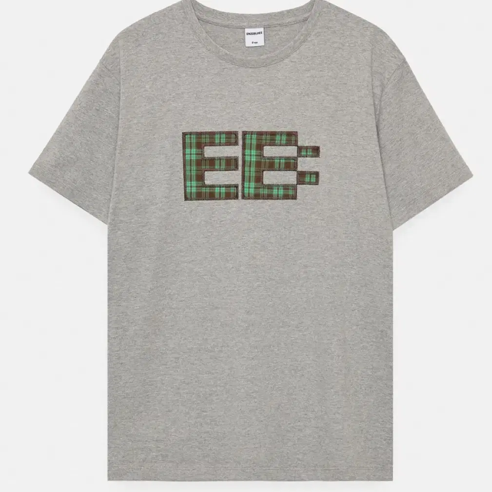 ENZO BLUES ♥ pixel logo boxy t-shirt / 追跡付 Enzo Blues Pixel Logo Boxy T-shirt Gray on Bunjang Global Site.