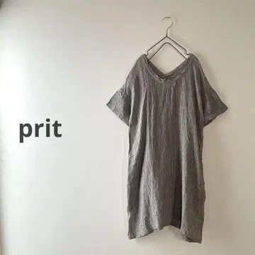 prit 프릿 린넨 롱 풀오버 블라우스 셔츠 반팔