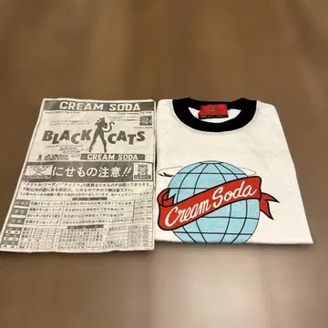 Cream Soda 지구본 로고 T셔츠