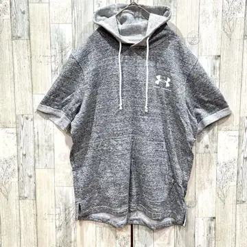 UNDER ARMOUR 언더아머 반팔 후드 맨투맨 L 그레이