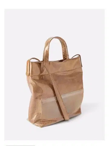 새상품급! ZARA 비닐 토트 페이퍼 백 베이지