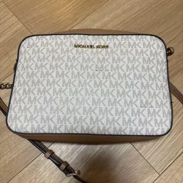 MICHAEL KORS 숄더백 화이트/브라운