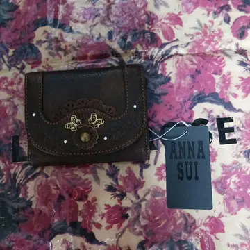 ANNA SUI 3단 폴더형 지갑 브라운