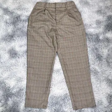 HK WORKS LONDIN [ M ] 테이퍼드 팬츠 브라운 체크 무늬