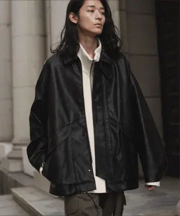 ARTIFICIAL GRAIN MILITARY BLOUSON