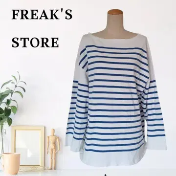 zB466 [M] FREAK'S STORE 니트 패널 보더 코튼