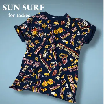 SUN SURF 선 서프 알로하 티셔츠 파인애플 패턴 올 패턴 M 사이즈