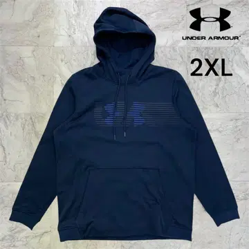 언더아머 후드티 남성용 2XL 네이비 속기모 후디 로고