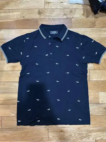 BEAMS 블랙 L 피케 셔츠