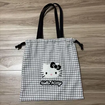 미사용 헬로키티 복조리 토트백 검정색, 훼미리마트 한정