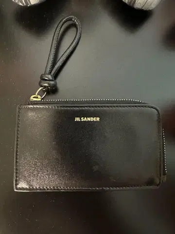 JIL SANDER 블랙 가죽 카드 케이스
