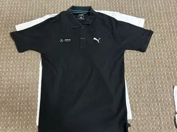 PUMA 블랙 피케 셔츠 골프 셔츠