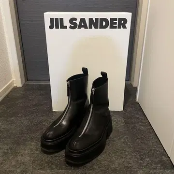 JIL SANDER 블랙 사이드 고어 부츠