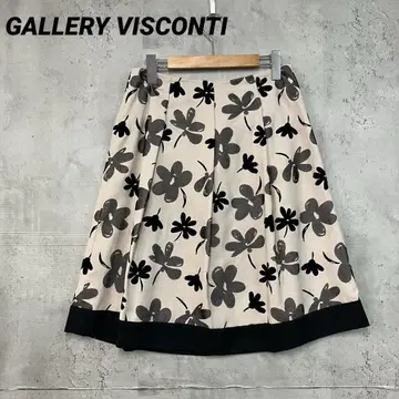 GALLERY VISCONTI 갤러리 비스콘티 꽃무늬 플레어 스커트